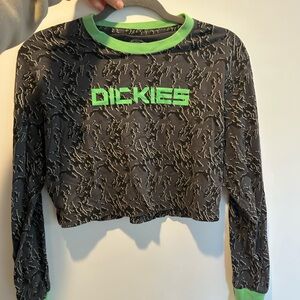 Dickies Cropped Long Sleeve Shirt with Camo